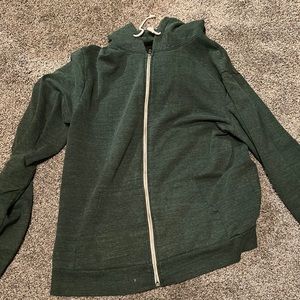 Green Zip up Hoodie